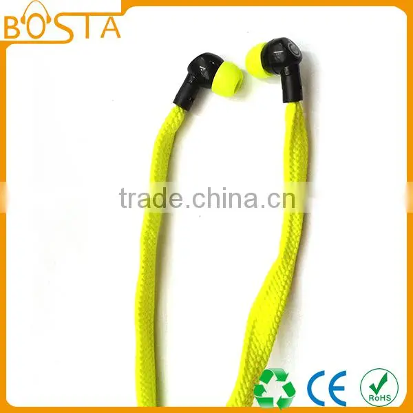 In-ear stylish fashion coolest best selling deep bass music shoestring lanyard eaprhones