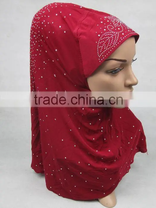A553 Newest LONG HIJAB COVER WITH FULL crystal beading