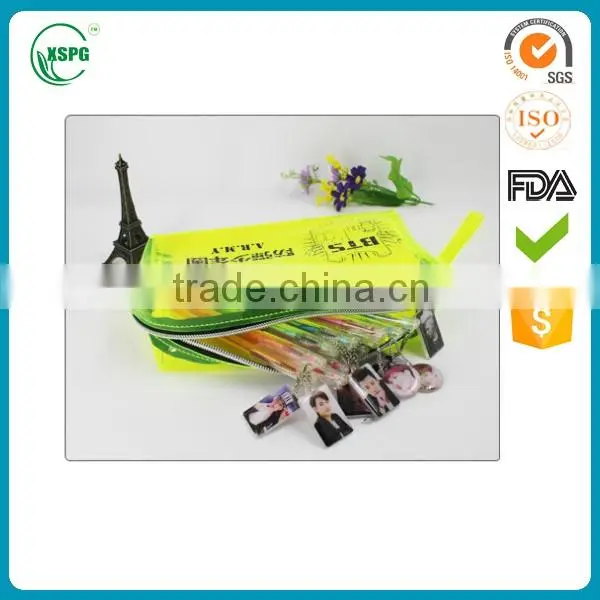 Customized Printed Directly Manufacture top quality clear zipper and handle bag