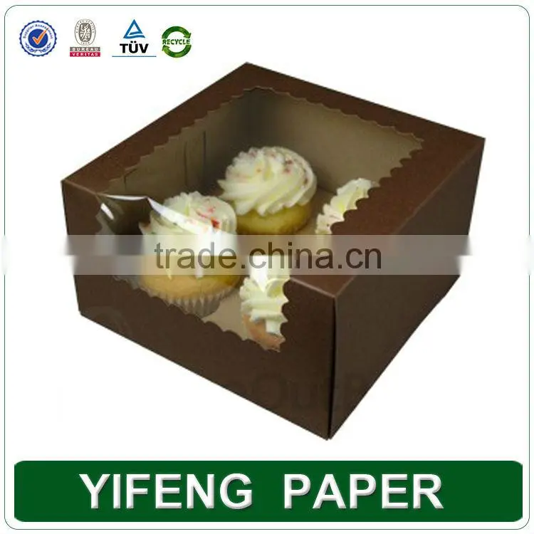 2016 Newest Design And Cheapest Factory Price Kraft Paper Cupcake Box