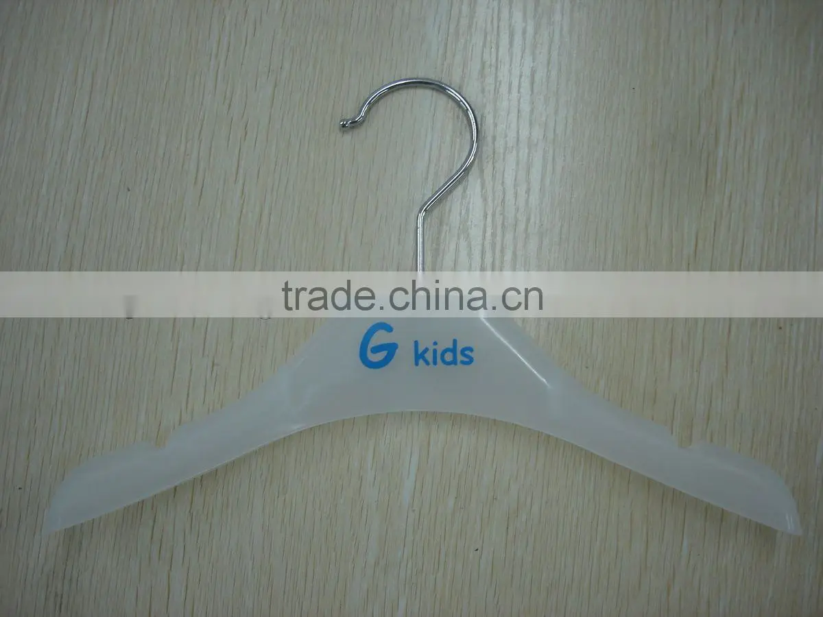 baby plastic clothes hanger and pants hanger for kids with custom logo