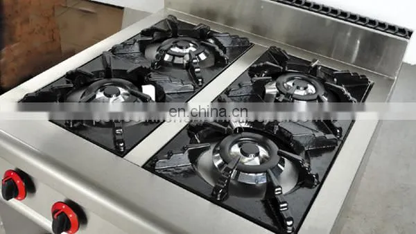 Commercial italian table top 4 burners gas cooking ranges