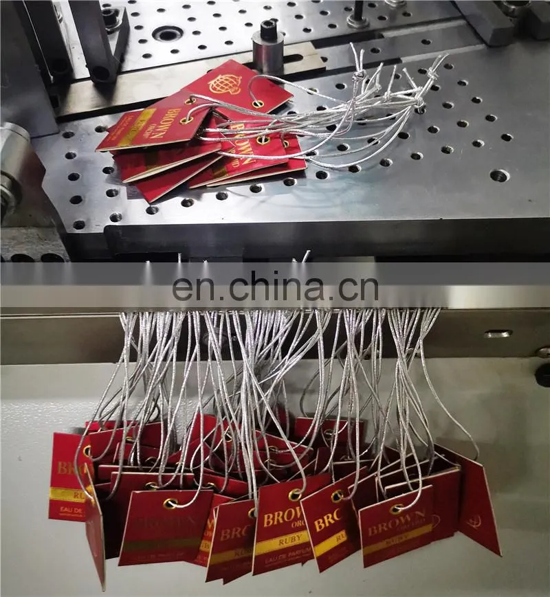 UT150 Automatic Perfume bottle Hang tag Tyer Tying Machine, hand card string loop binding machine