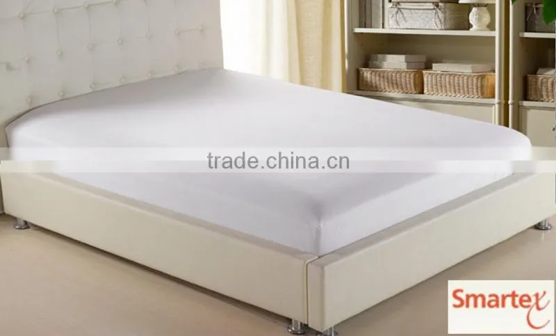 colored hotel bedding cover,polyester knitting fabric mattress cover
