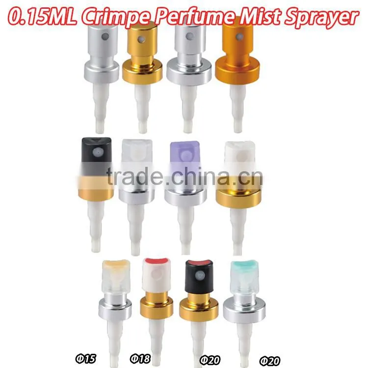 0.15 CC dosage 15mm 18mm 20mm fine mist sprayer crimp pump for perfume