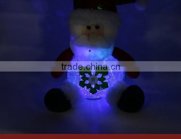 Home Decoration Gifts Toys Indoor New Year Festival Ornament Santa Claus Led Christmas Light