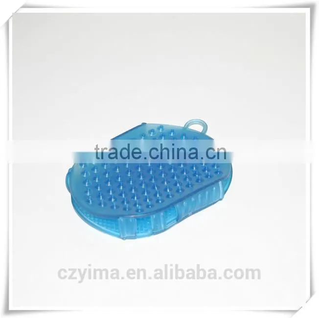 horse body brush with plastic bristle for grooming/flat surface
