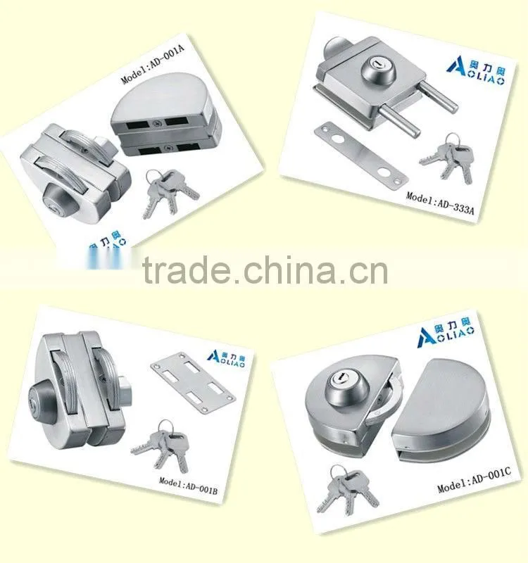 High quality AD-001B stainless steel glass door lock
