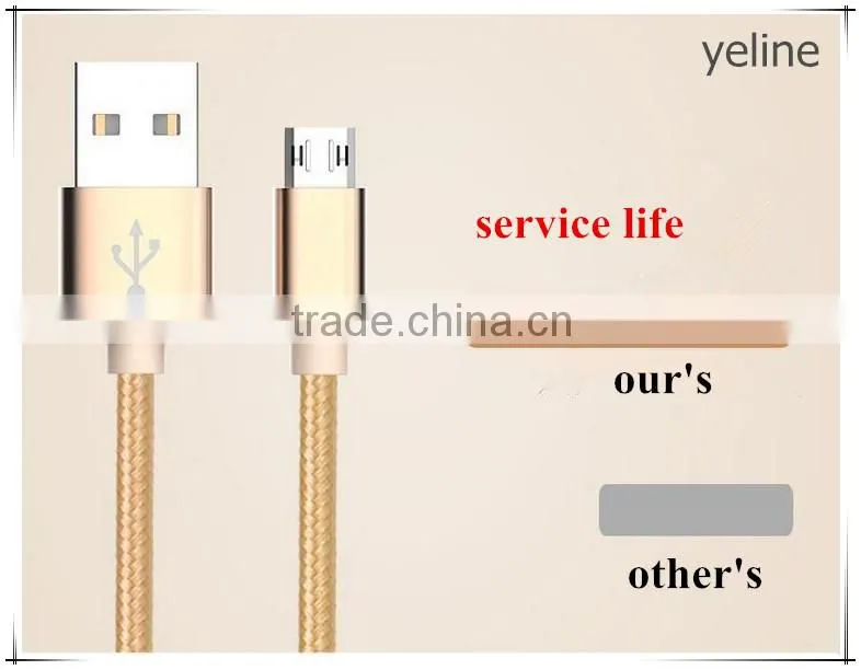 Double sided android plastic nylon data cable for MOTO /G/X/E