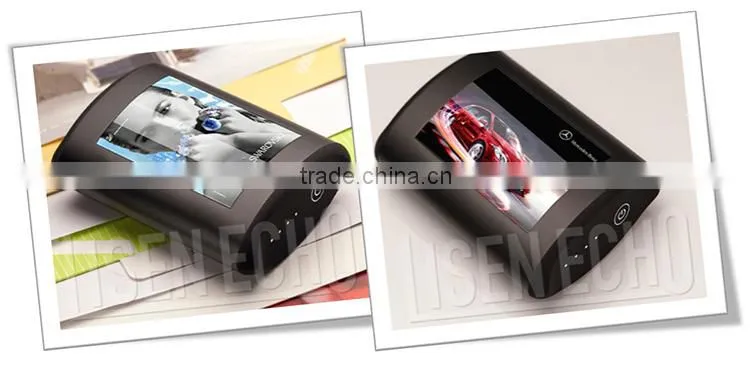Latest high-end gift design 6600mAh cell wireless phone charger device with arc advertising screen