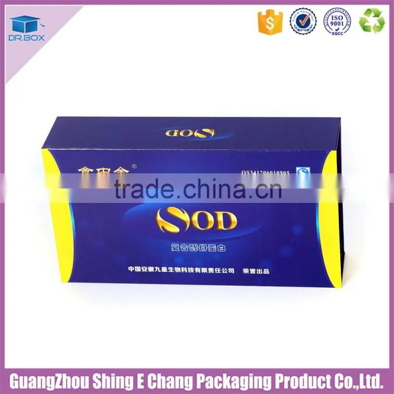 Factory direct manufactured high quality health care products packaging box