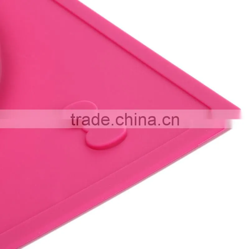 BPA free 2016 good quality one-piece silicone rubber placemat plate