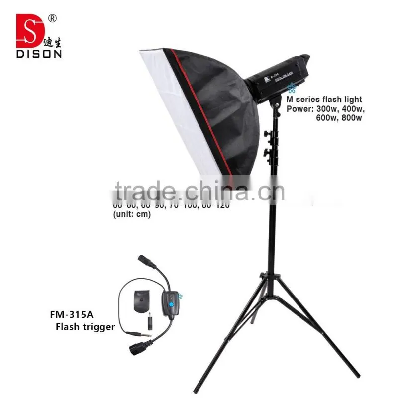 Dison studio lighting set,remote control flashing lights with softbox