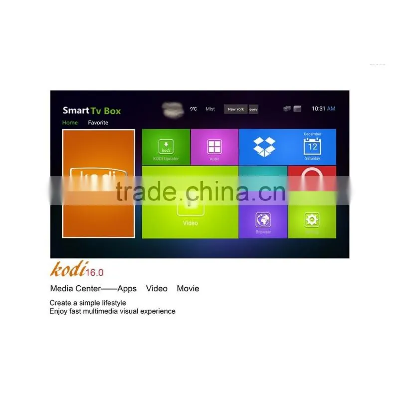 Best Quad Core Android 5.1 TV Box Amolgic S905 2GB Ram 16GB Rom Support Wifi Bluetooth
