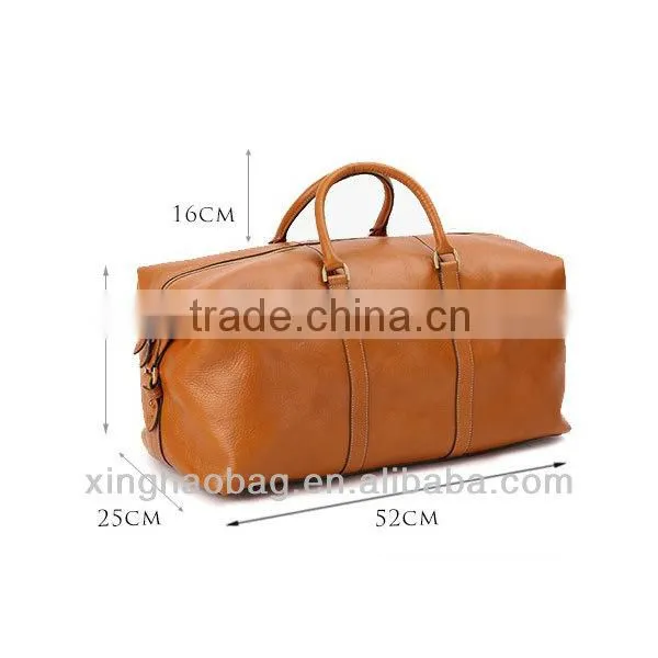Latest men leather designer travel bag with high quality convenient carrying waterproof duffel bag