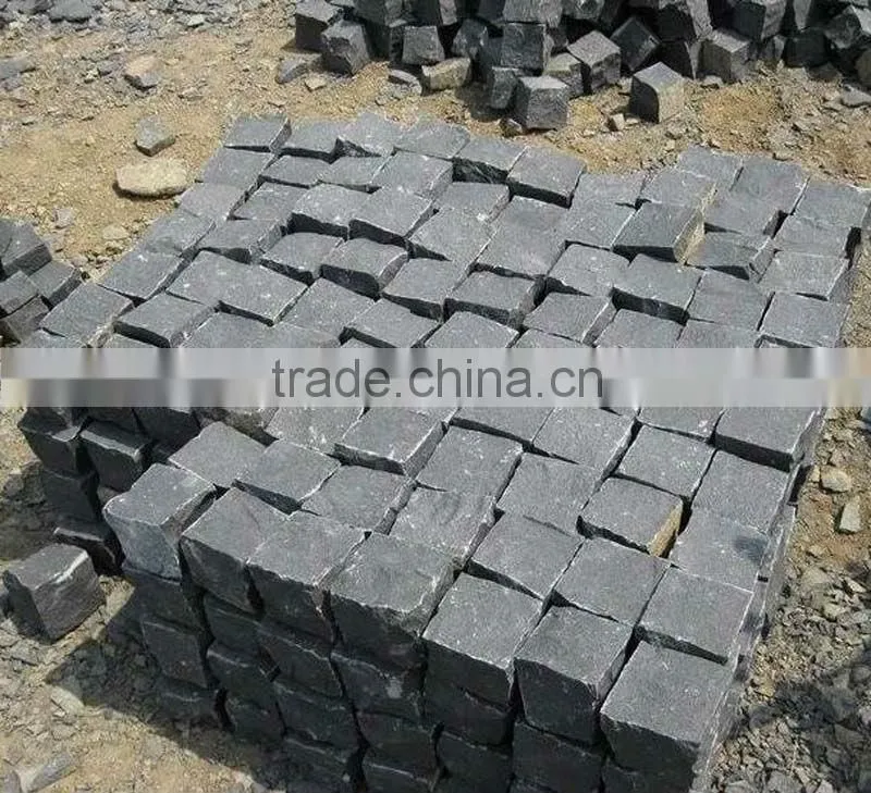 Black Granite Cube Stone