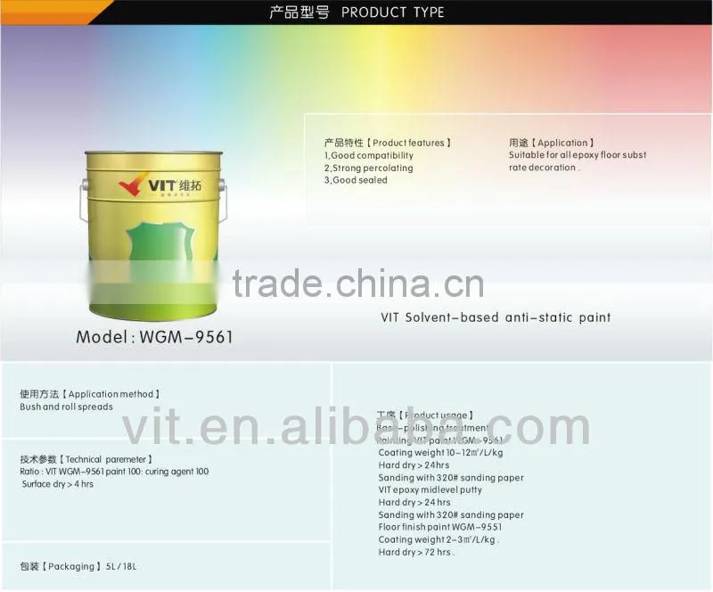 VIT abrasion resistant floor primer paint WGM-9561