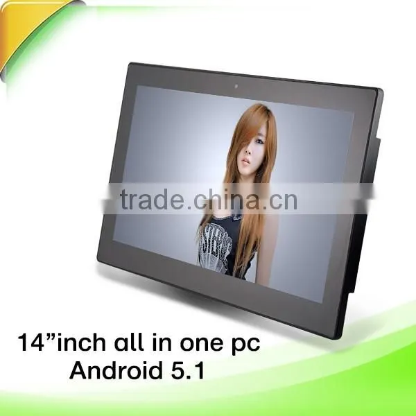 china 14 inch quad core android 5.1 cheap all in one pc