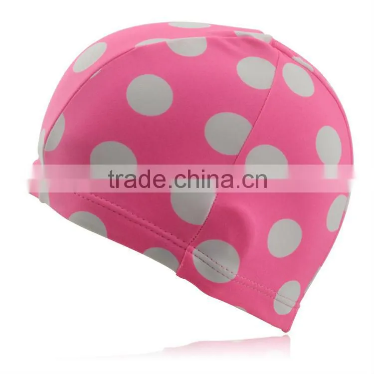Swimwear polyester cool swimming cap 2016