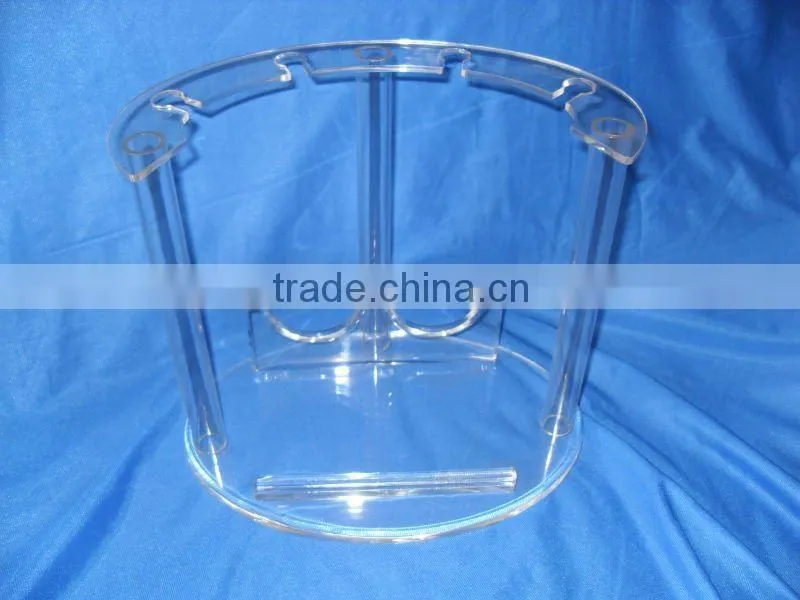 FoShan clear acrylic wine holder/wine and wine glass display