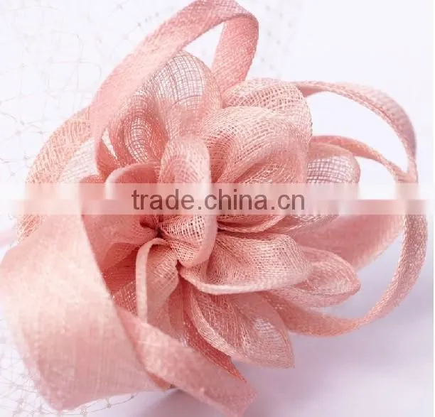Elegant sinamay hair fascinator hats for wedding