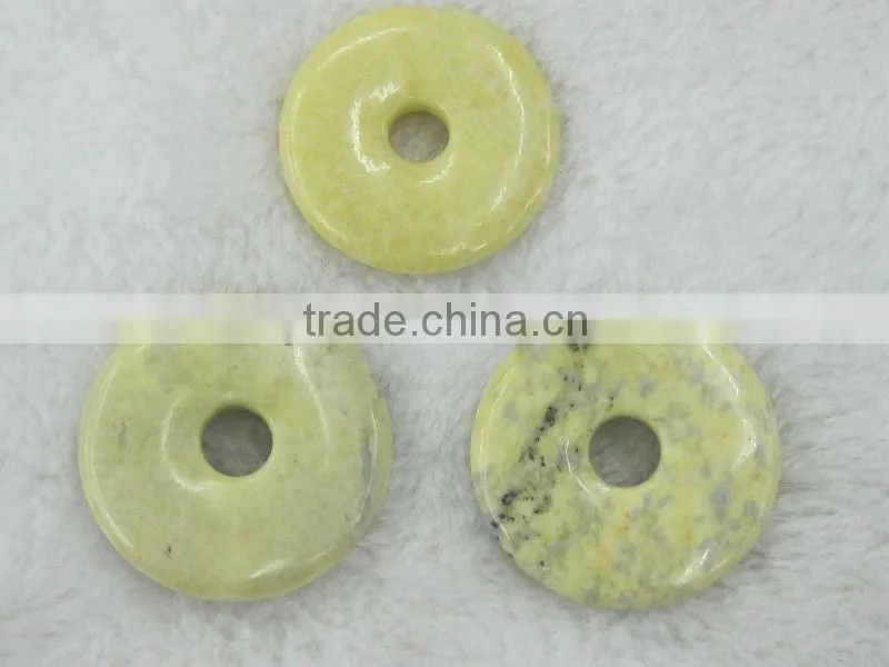 Wholesale 15-50mm Lemon Stone donut gemstone