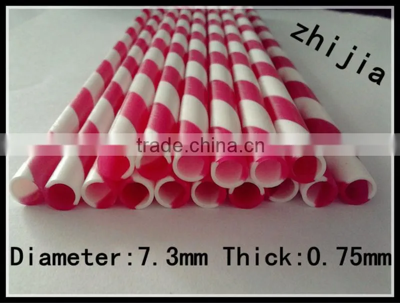 Two color hard striped funny straws for drinks