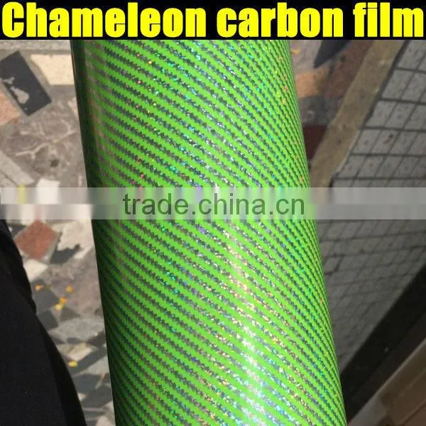 Wholesale high quality Chamelon 3d carbon film with air bubble free 1.52*20m