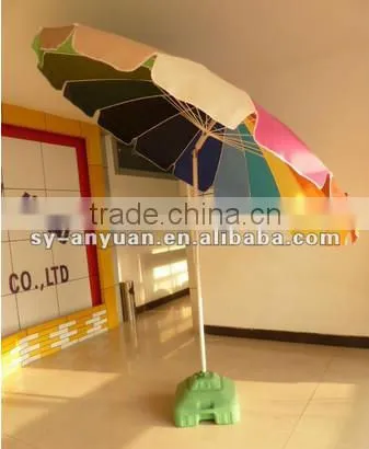 16K Colorful rainbow beach umbrella with tilt outdoor umbrella