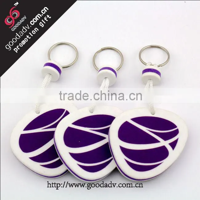 2015 Alibaba China promotional gift love heart shape eva keychain