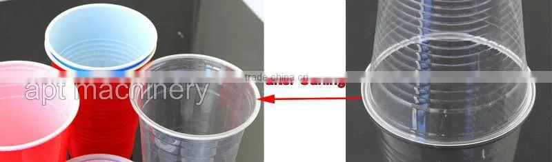 Automatic Plastic Glass Mouth Curling Machine