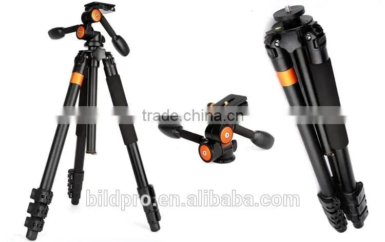 BILDPRO 1.8m Professional Tripod Head Duty Stand DV Tripod 360 Fluid Pan Head