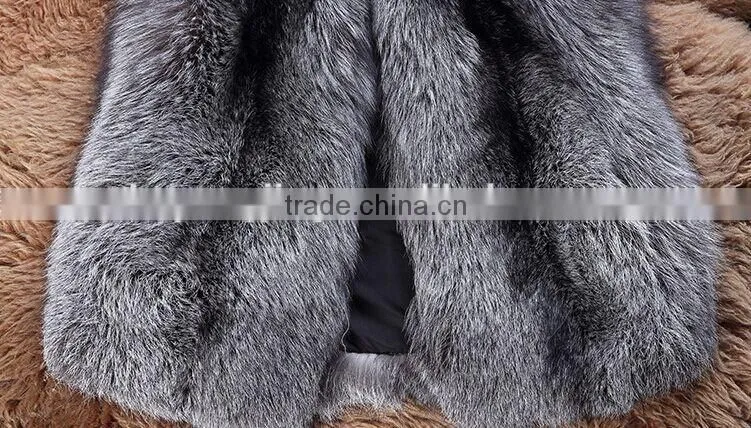 Fluffy and smooth 100% real fox fur vest