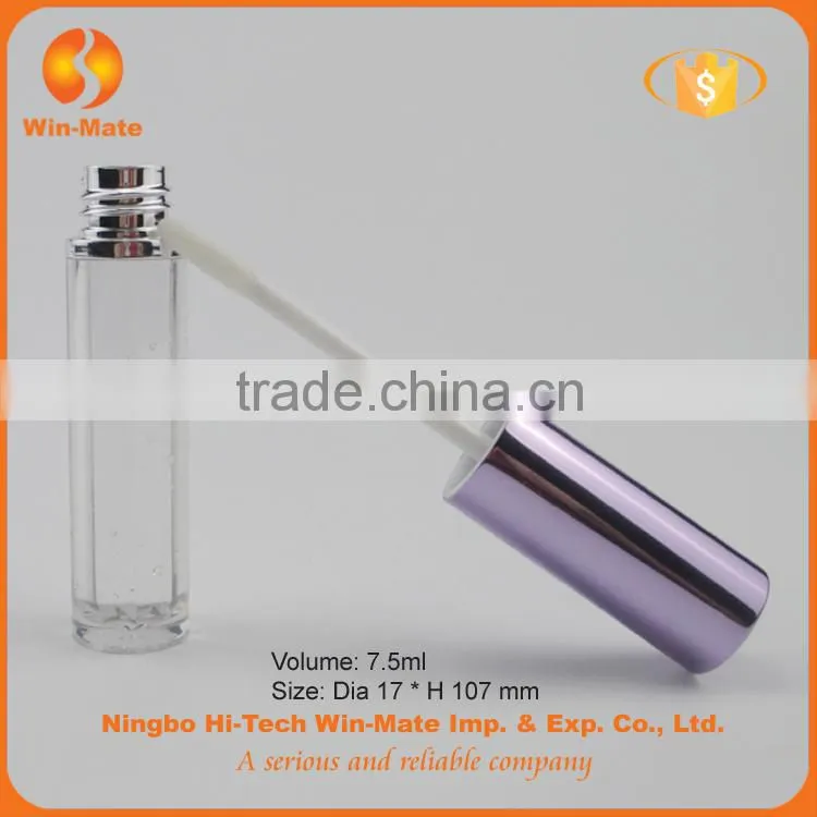 2015 new style clear acrylic good quality electroplate bling lip gloss case