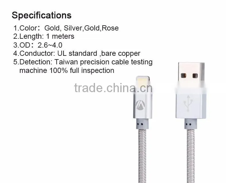Big Discount MFI Charger cables ,usb data cable with led,Charger date cable