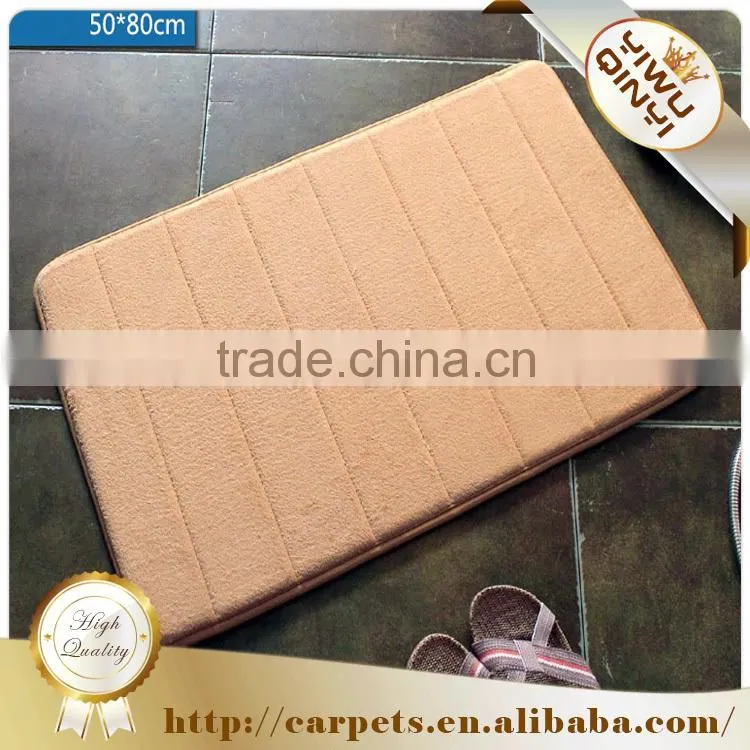 Anti-slip Pvc polyester memory foam bathroom carpets and rugs / drawing room carpet
