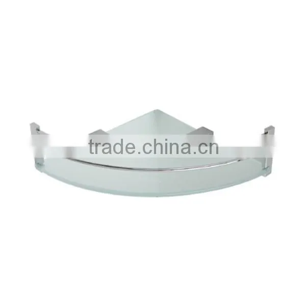 China Supplier Brass Toilet Accessories Bathroom Shelf bathroom glass shelf
