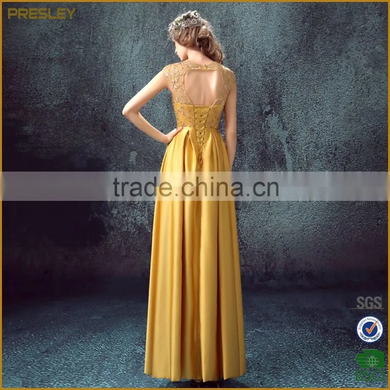 Presley Oem 2016 New Gorgeous Beaded Long Evening Dress Neck in Tulle