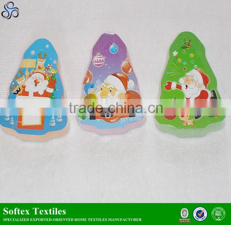 different shapes cotton compressed towel logo