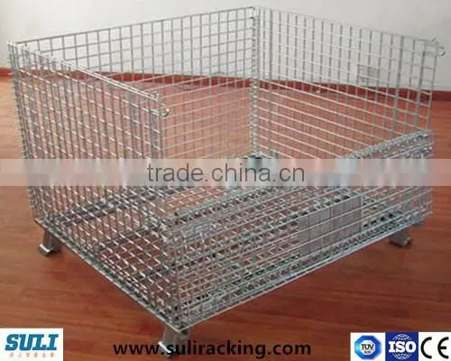 High Quality Foldable Wire Mesh Containers With Wheels