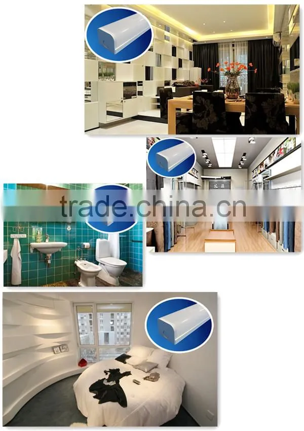 TUV-CE,SAA plastic ceiling light cover indoor wall mount led fixture linear lamp fitting