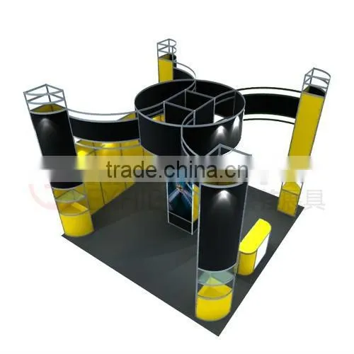 3 sides open booth design