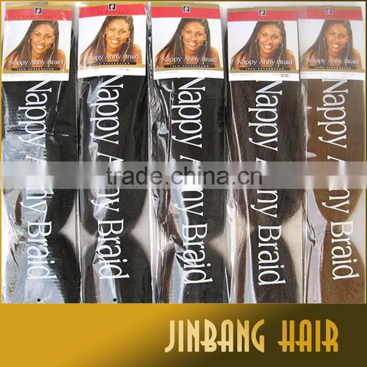 Wholesales new premium 48inch 60g popular Anny braid hair weaving Afro wave synthetic hair extension