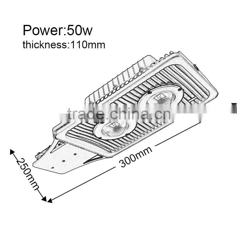 Meanwell Waterproof IP65 50W LED Street Light/lamp