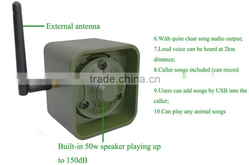 Waterproof electronic decoy, electronic decoy bird caller, electronic decoy mp3 with quite clear song audio output
