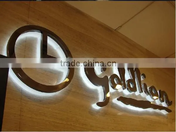 LED crystal channel characters / stainless steel edg/ acrylic resin production / metal door signs /Crystal Mini / screw back