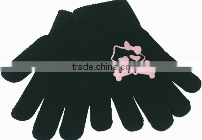 Knitted kids finglerless gloves