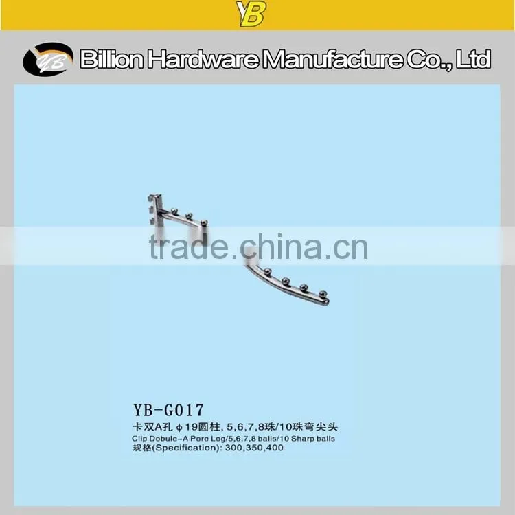 china fashion factory clothes store hanging display hook on slot hook