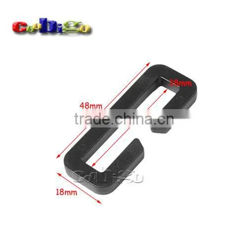 Looploc Plastic Rectangular Ring Buckle for Straps Bags Backpack #FLC442-20B/25B/32B/38B/50B
