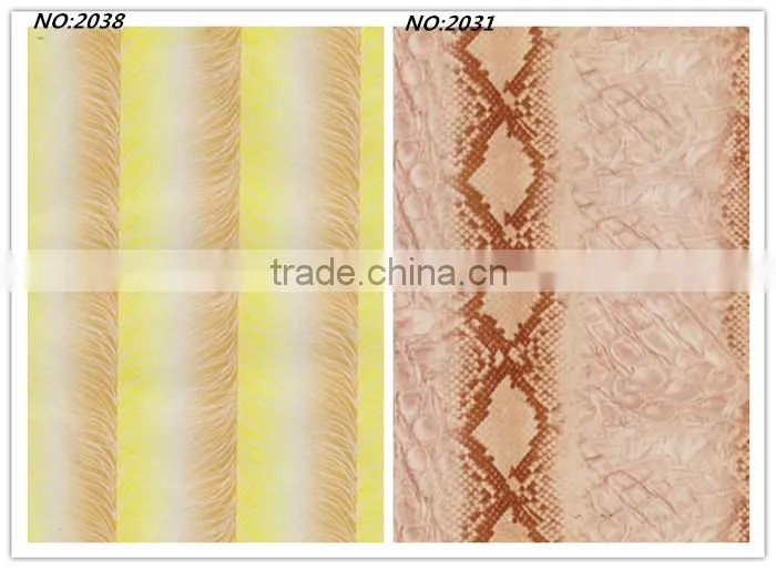 Magazine design of heat transfer foil for PVC leather